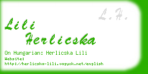 lili herlicska business card